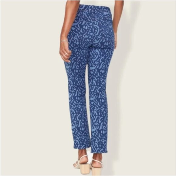 NWT NYDJ Marilyn Straight Ankle Animal Print Stretch Jeans Sz. 0 - Picture 2 of 2